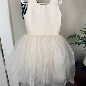 Flower Girl Tulle/Pearl Dress